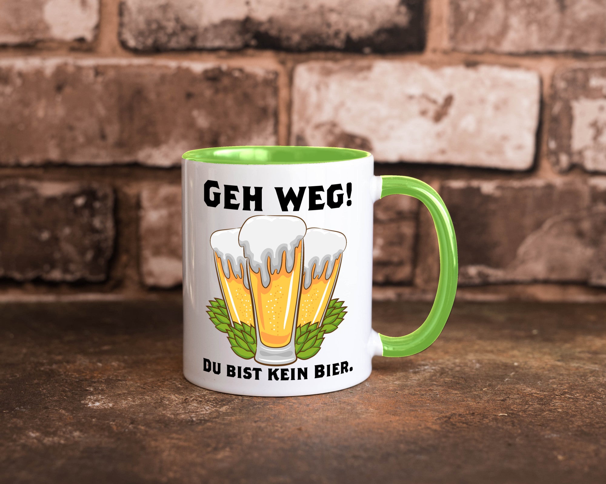 Geh weg du bist kein Bier | bierliebhaber v2 Humor Geschenkidee Tasse