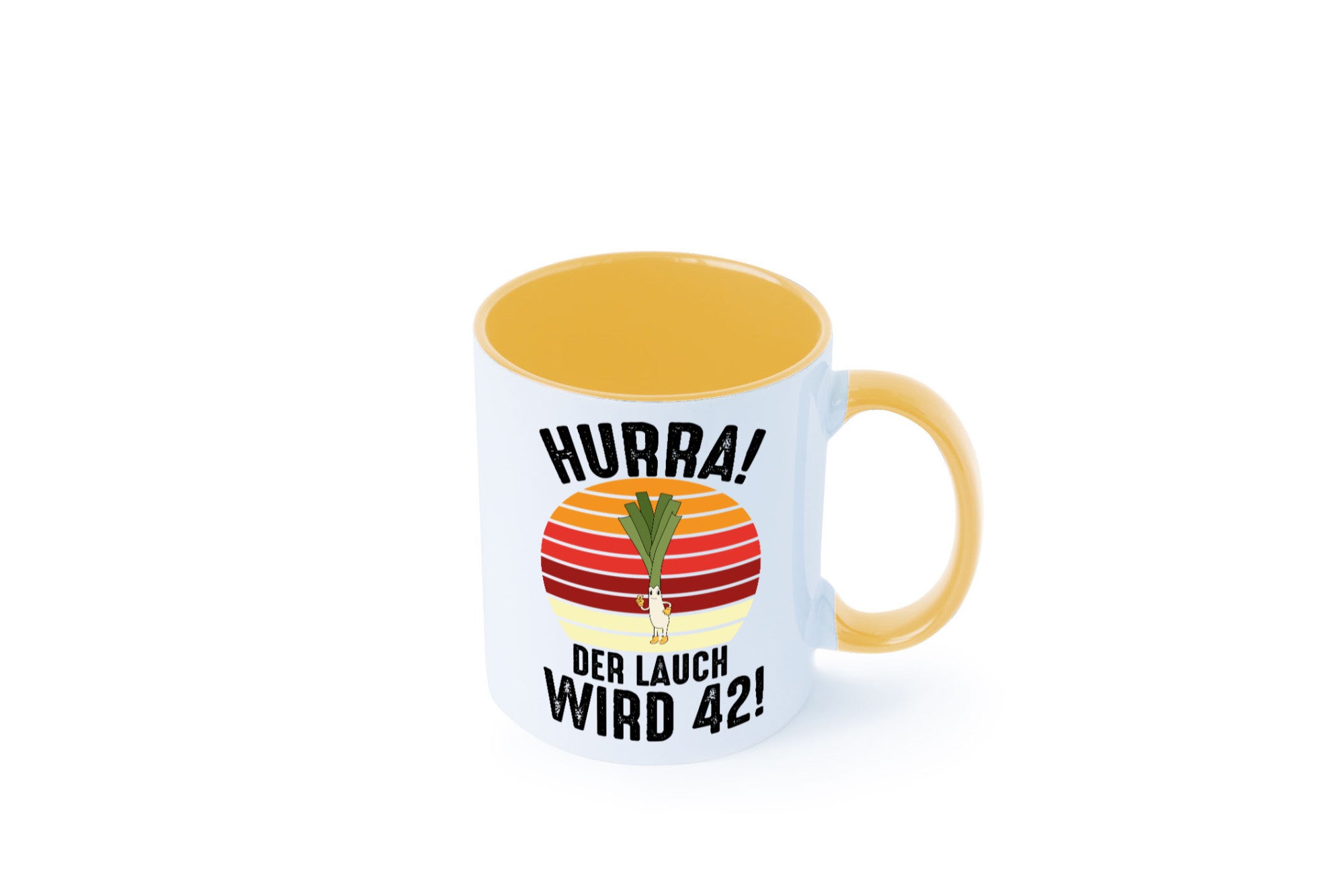 Hurra der lauch wird 42 | 42. Geburtstag Ehrentag Humor Geschenkidee Tasse