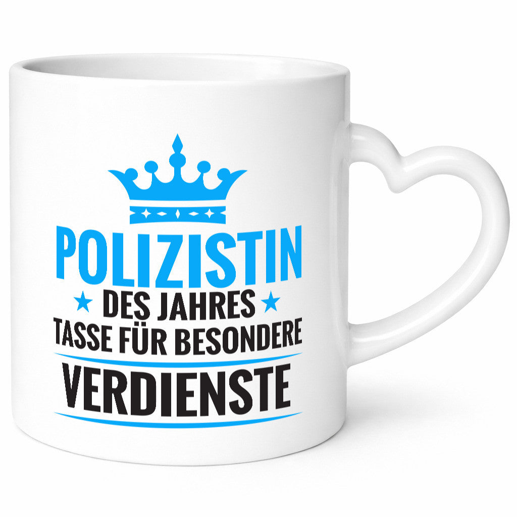 Besonderer Verdienst: Polizistin | Beruf Polizei Humor Arbeit Kollegen Büro