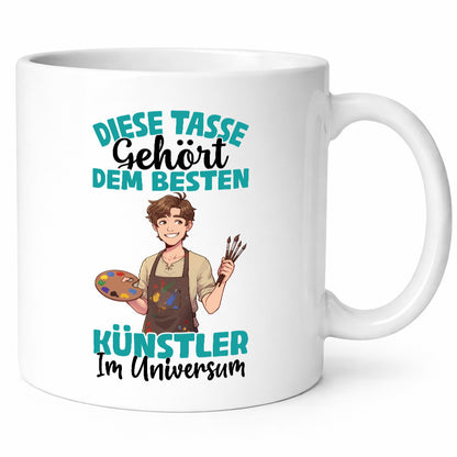 Im Universum: Künstler | Kunst Geschenkidee Humor Tasse