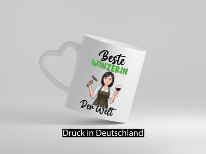 Beste Winzerin | Weinbauer Wein v2 Humor Geschenkidee Tasse