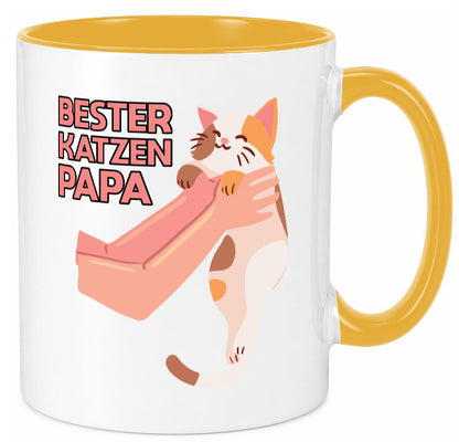 Bester Katzenpapa | Katze Gabel Geschenk Tierliebhaber Humor lustiger Spruch