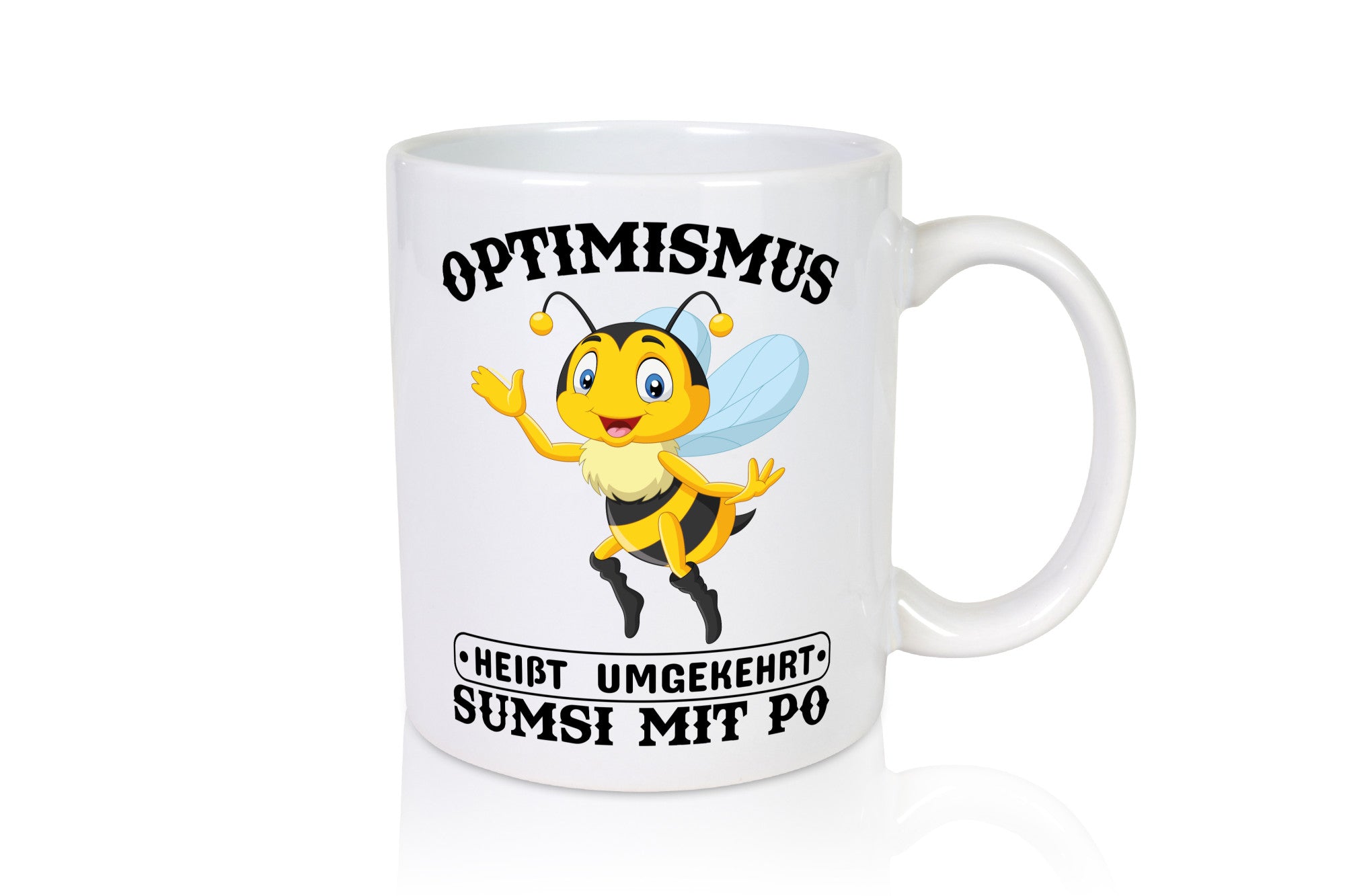 Optimismus umgekehrt Geschenkidee Humor Tasse