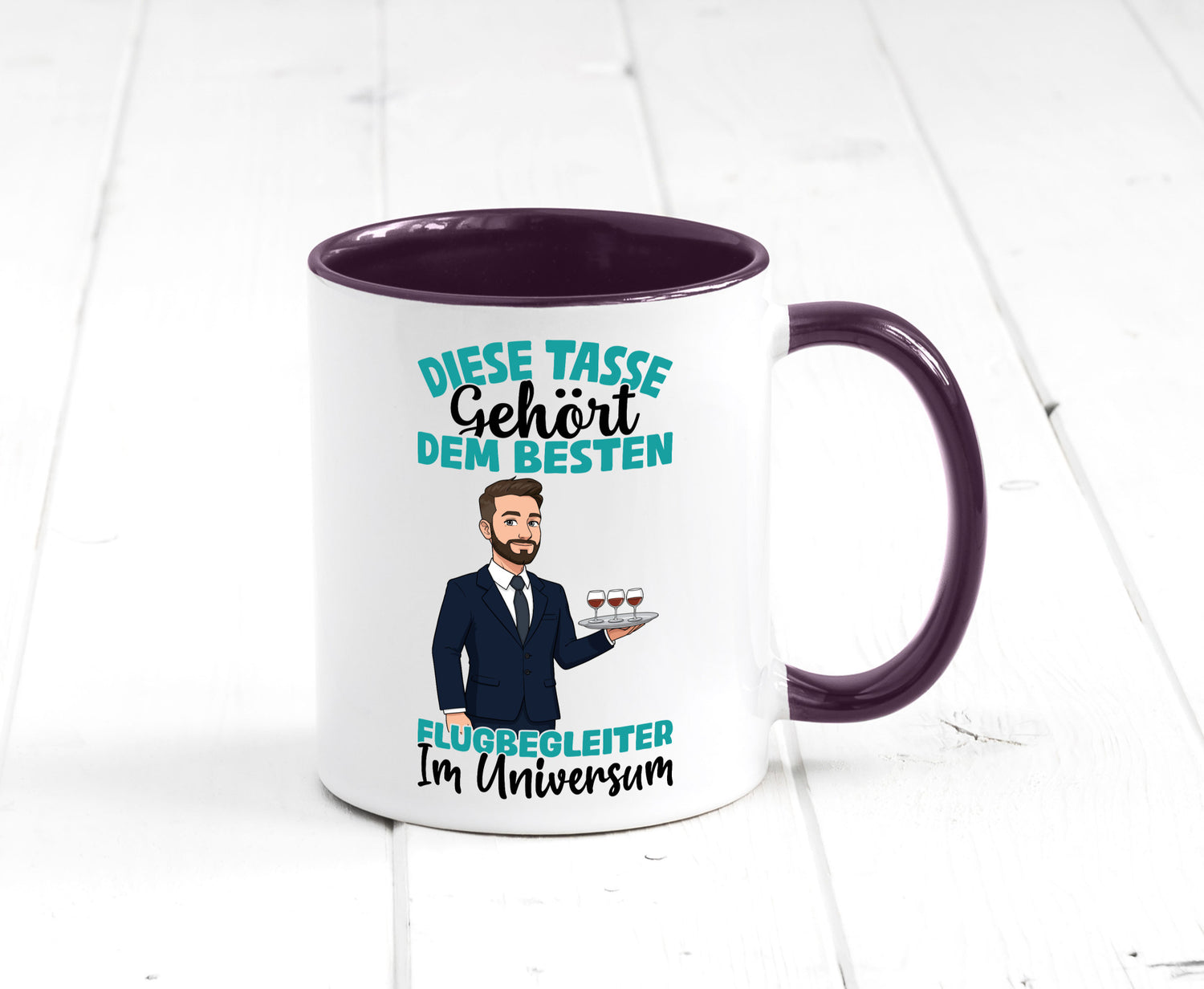 Im Universum: Flugbegleiter | Steward Flughafen Humor Geschenkidee Tasse