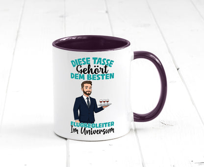 Im Universum: Flugbegleiter | Steward Flughafen Humor Geschenkidee Tasse