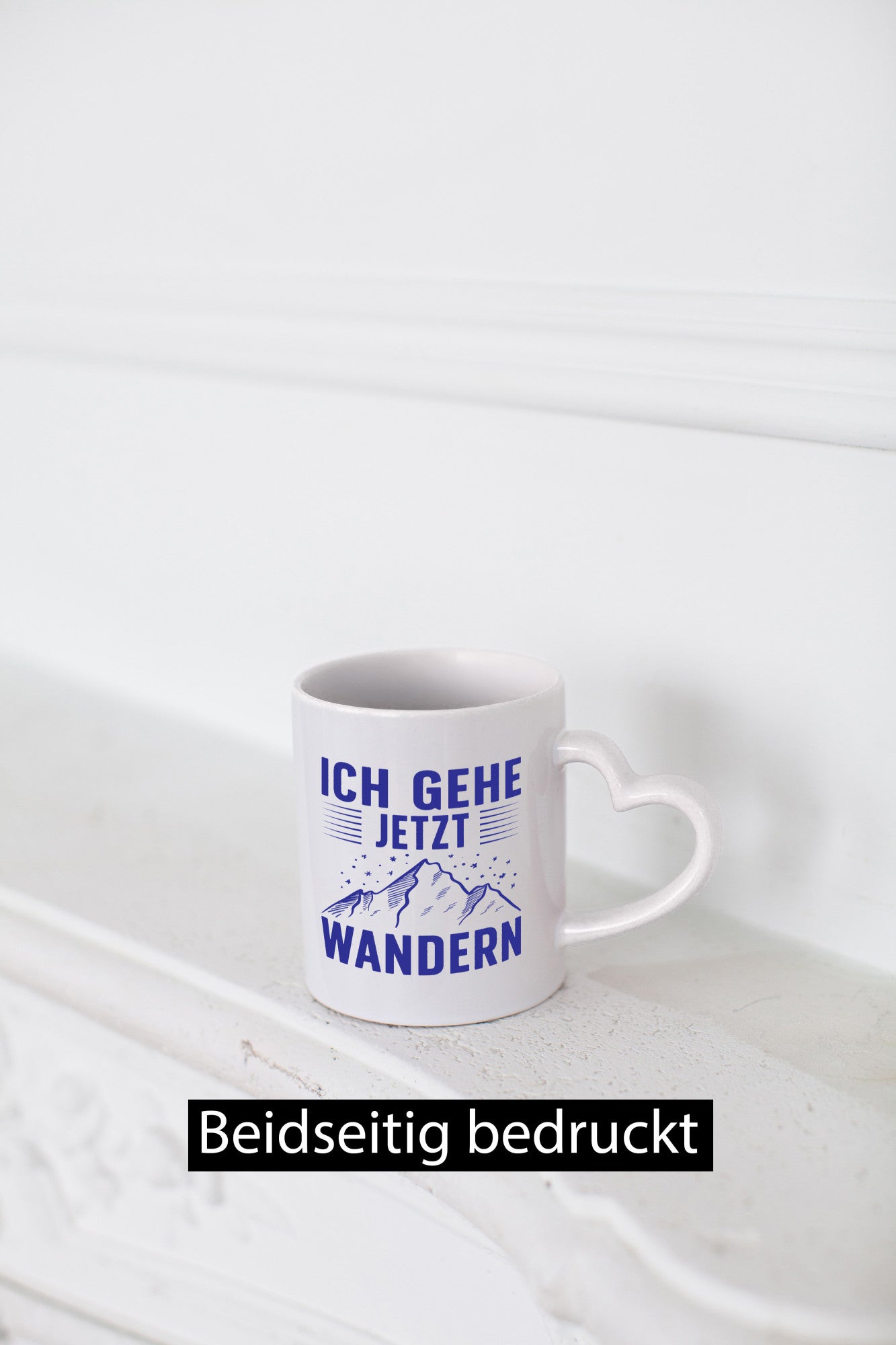 Gehe jetzt wandern | Berge Sterne lustiger Spruch Geschenk Humor Geschenkidee