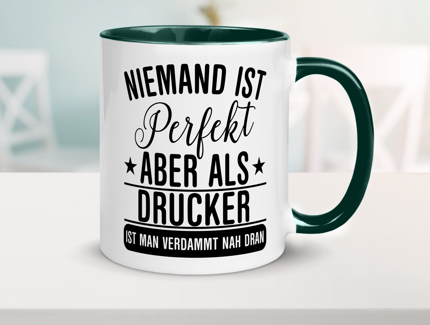 Verdammt nah dran: Drucker | Druckerei Print Medien lustig Humor Geschenkidee