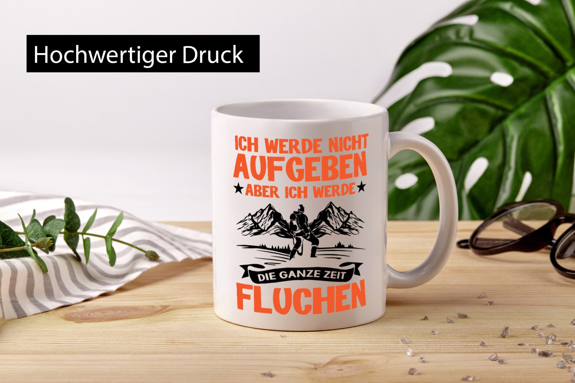 Ich gebe nicht auf lustiger Spruch Geschenk Humor Geschenkidee Tasse
