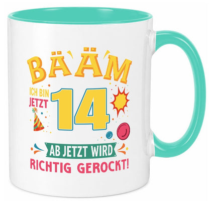 14. Geburtstag | 14 Jahre ab jetzt wird richtig gerockt lustig Geschenkidee Tasse
