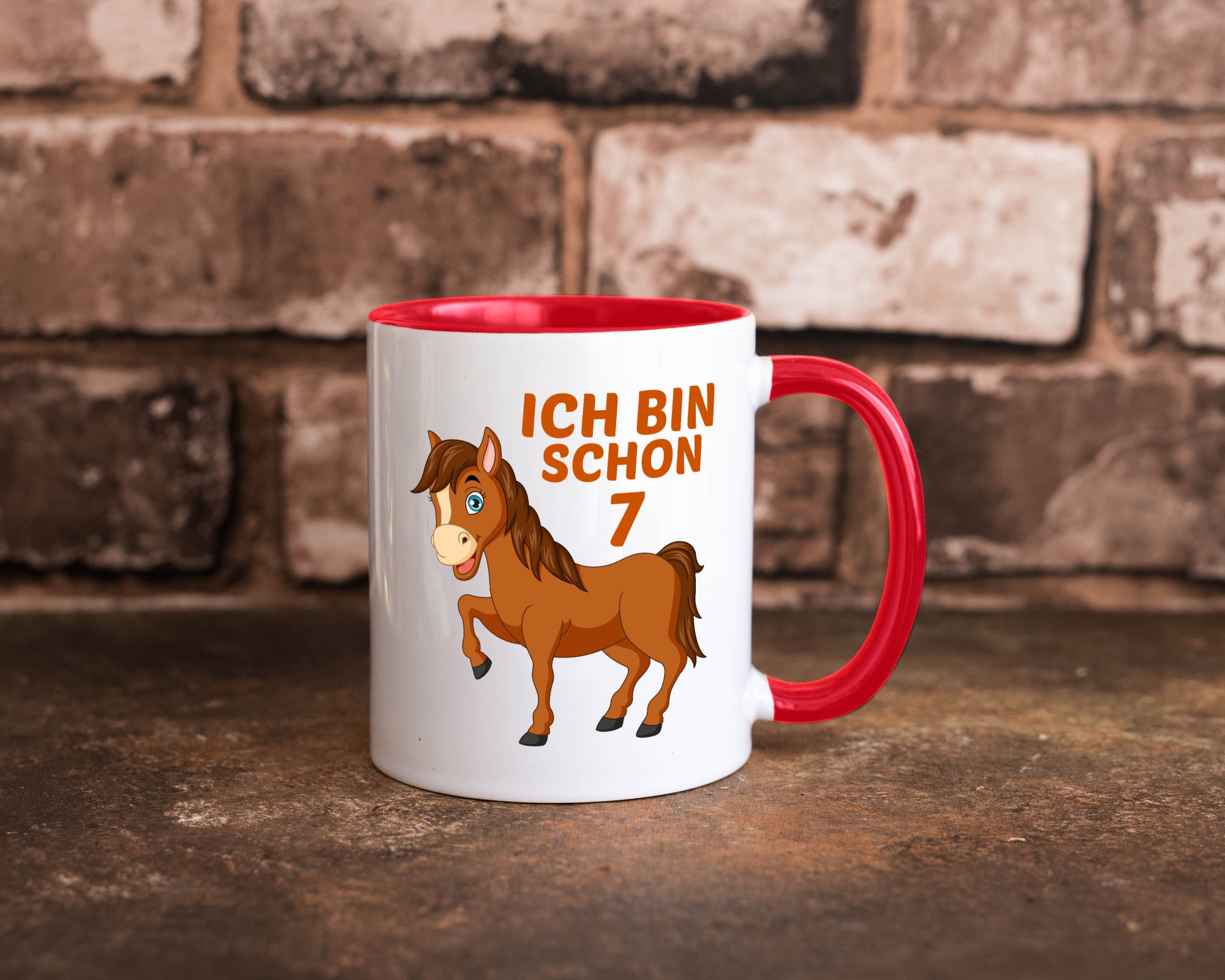 7. Geburtstag | Ich bin schon 7 Pferde Pony Humor Geschenkidee Tasse