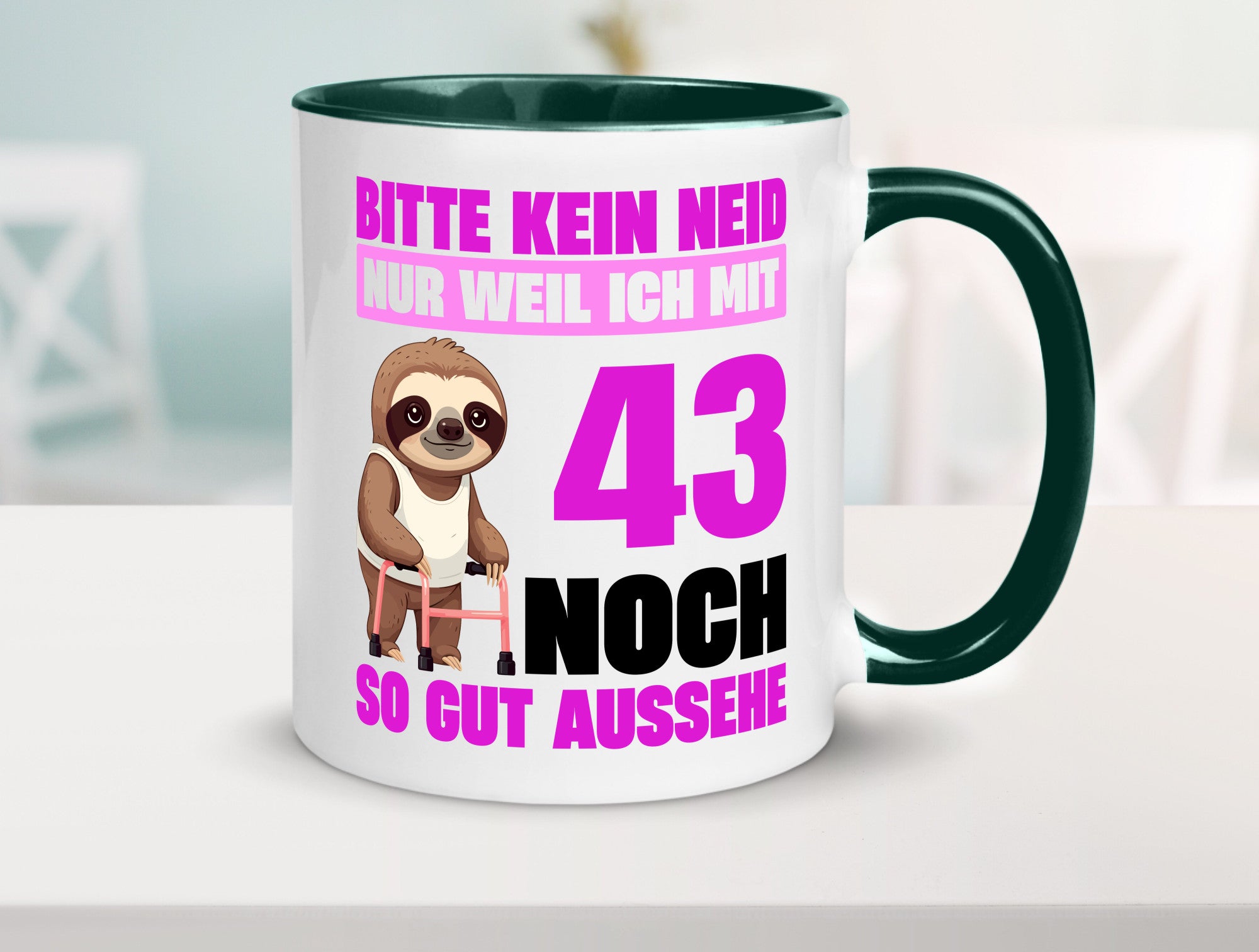 43. Geburtstag | Bitte kein neid Faultier 43 Jahre Geschenk Geschenkidee