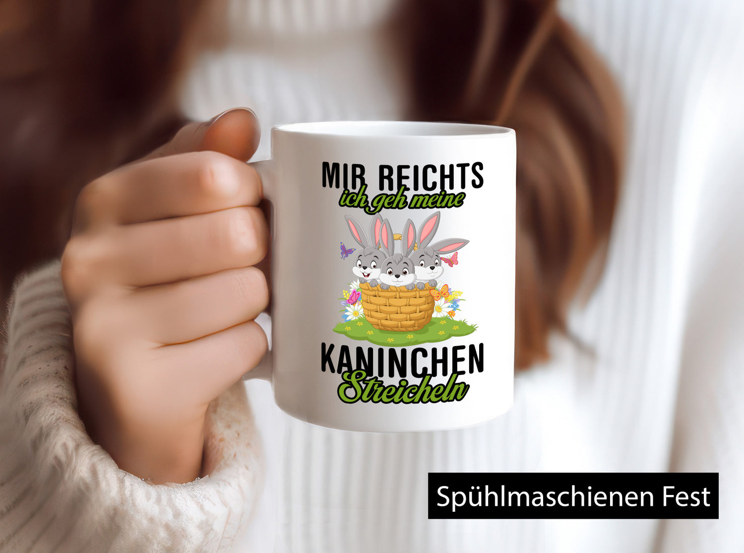 Ich geh meine Kaninchen streicheln | Hasen Geschenkidee Humor Tasse