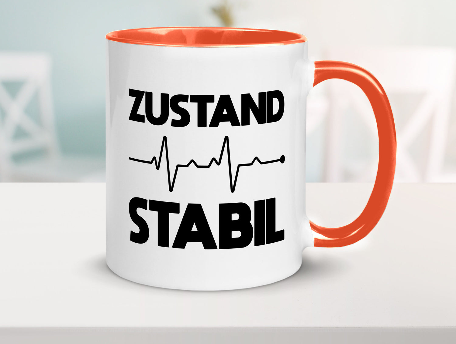 Zustand Stabil | Herzschlag Heartbeat lustiger Spruch Geschenk Humor