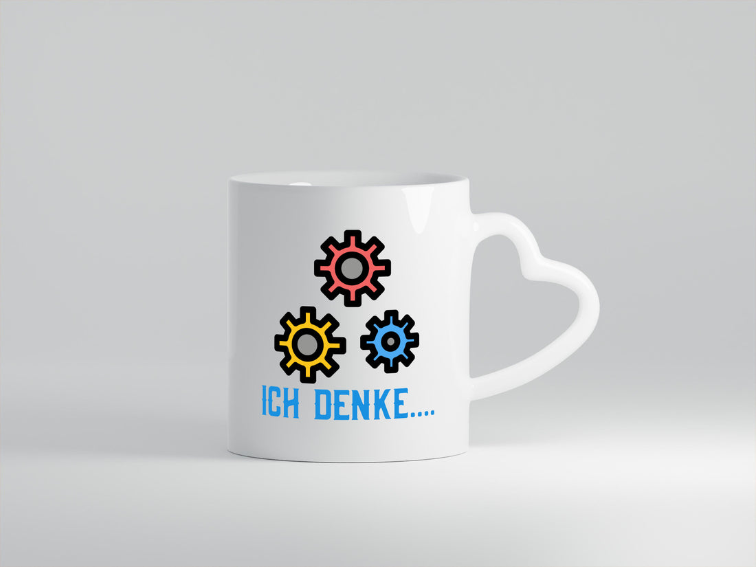 Ich denke | Nachdenken Zahnräder Gedanken kreisen lustig Humor Geschenkidee