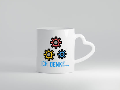 Ich denke | Nachdenken Zahnräder Gedanken kreisen lustig Humor Geschenkidee