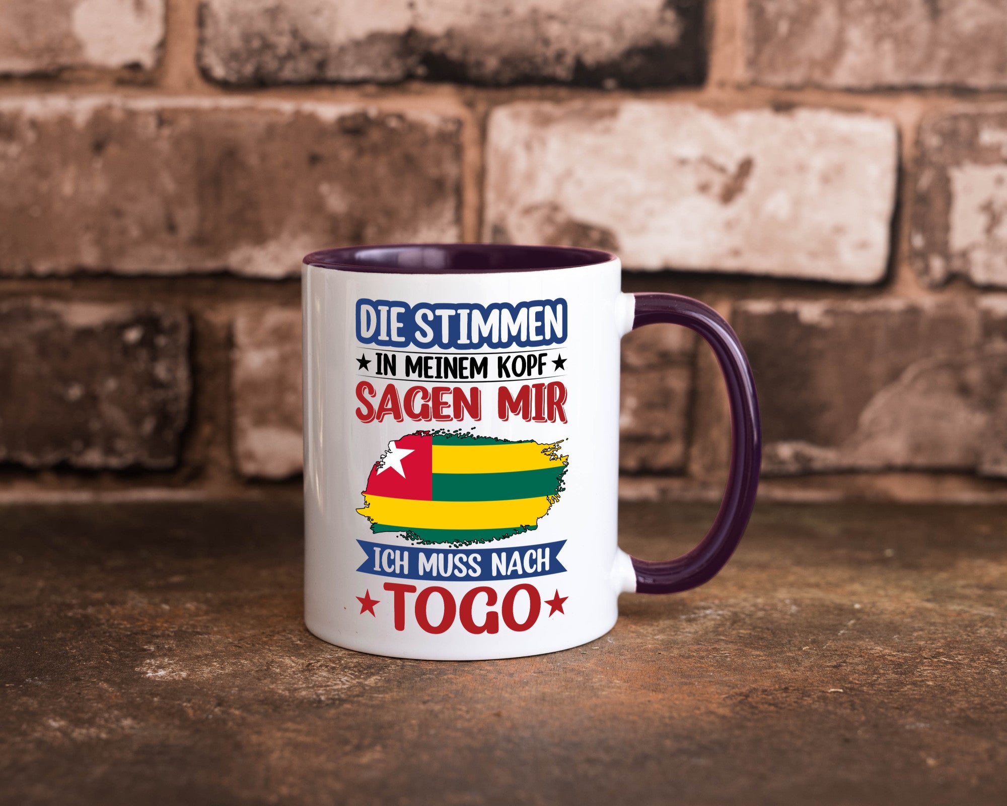 Togo | Urlaub Stimmen in meinem Kopf Traumland Humor Geschenkidee Tasse
