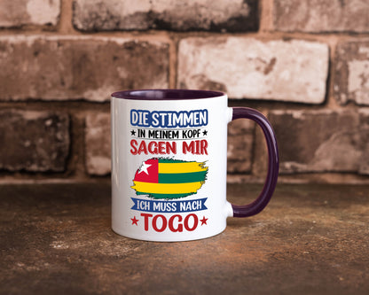 Togo | Urlaub Stimmen in meinem Kopf Traumland Humor Geschenkidee Tasse