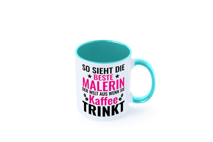 Kaffee trinkt: Malerin | Malerinnen lustiger Spruch Geschenk Humor Geschenkidee Tasse
