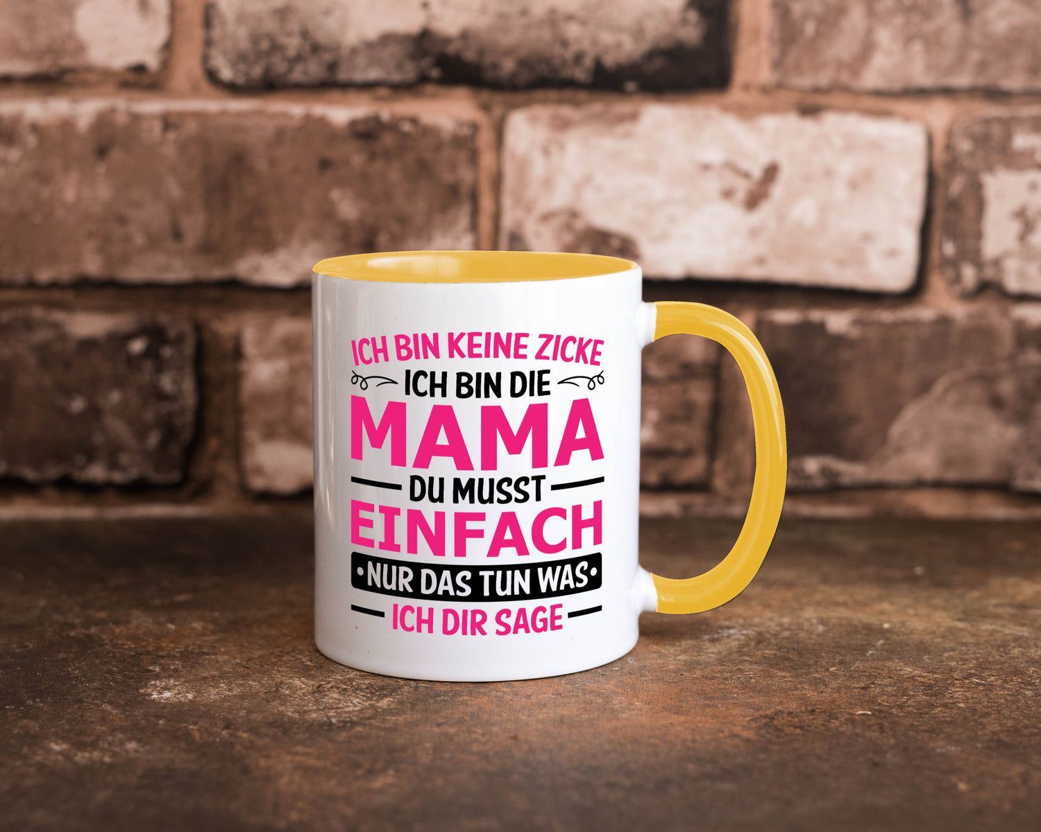 Keine Zicke, Mama | Schleifchen lustiger Spruch Geschenk Familie Geschenkidee