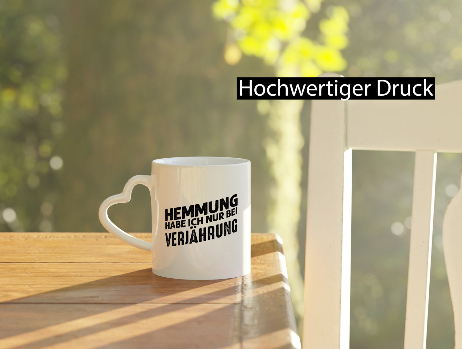 Hemmung habe ich nur bei Verjährung Geschenkidee Humor Tasse