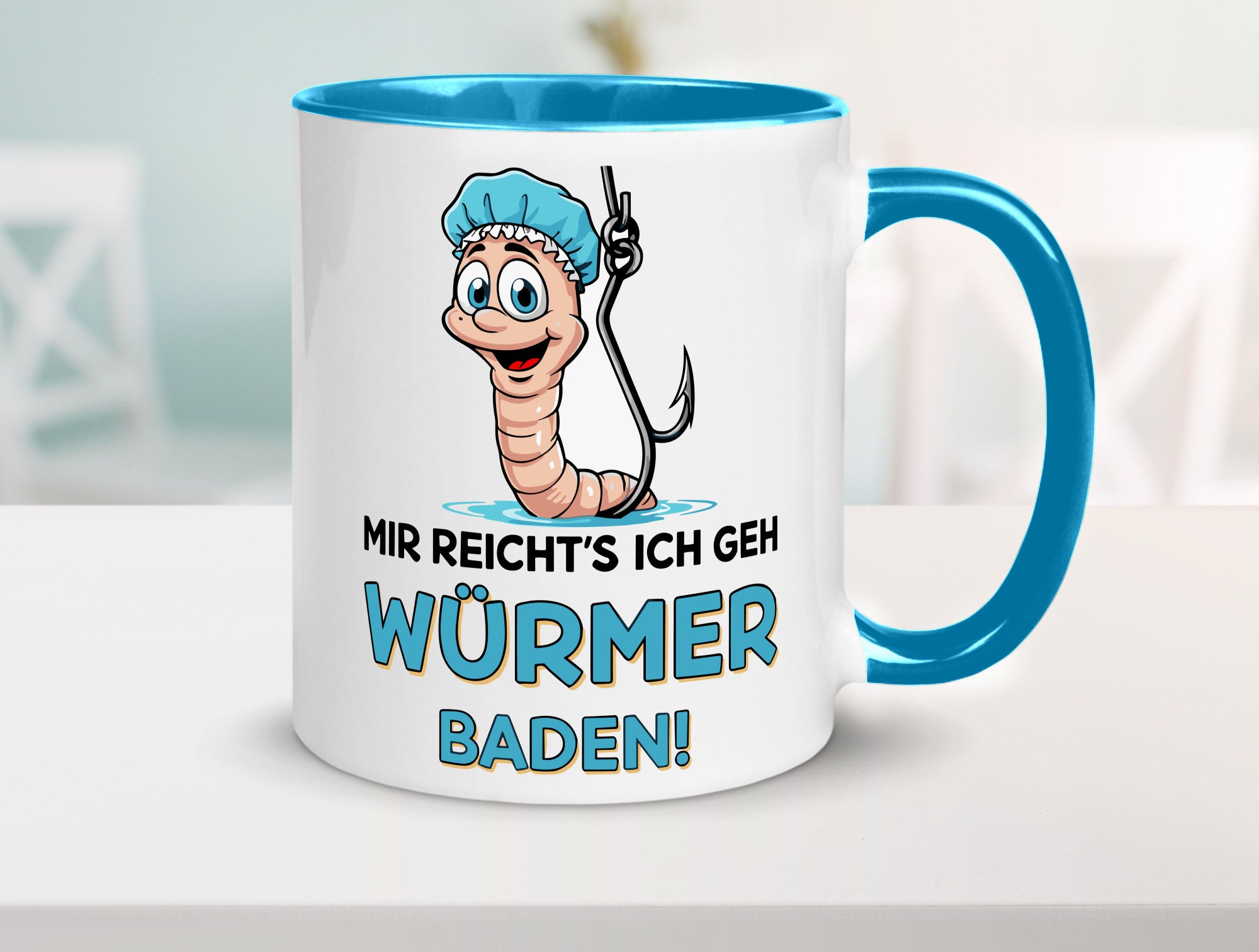 Mir reichts ich geh Würmer Baden | Angler Angeln Geschenk Humor Geschenkidee