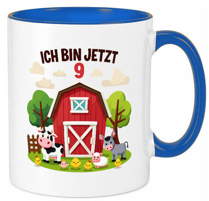 9. Geburtstag | 8 Jahre Bauernhof und Tiere Humor Geschenkidee Tasse