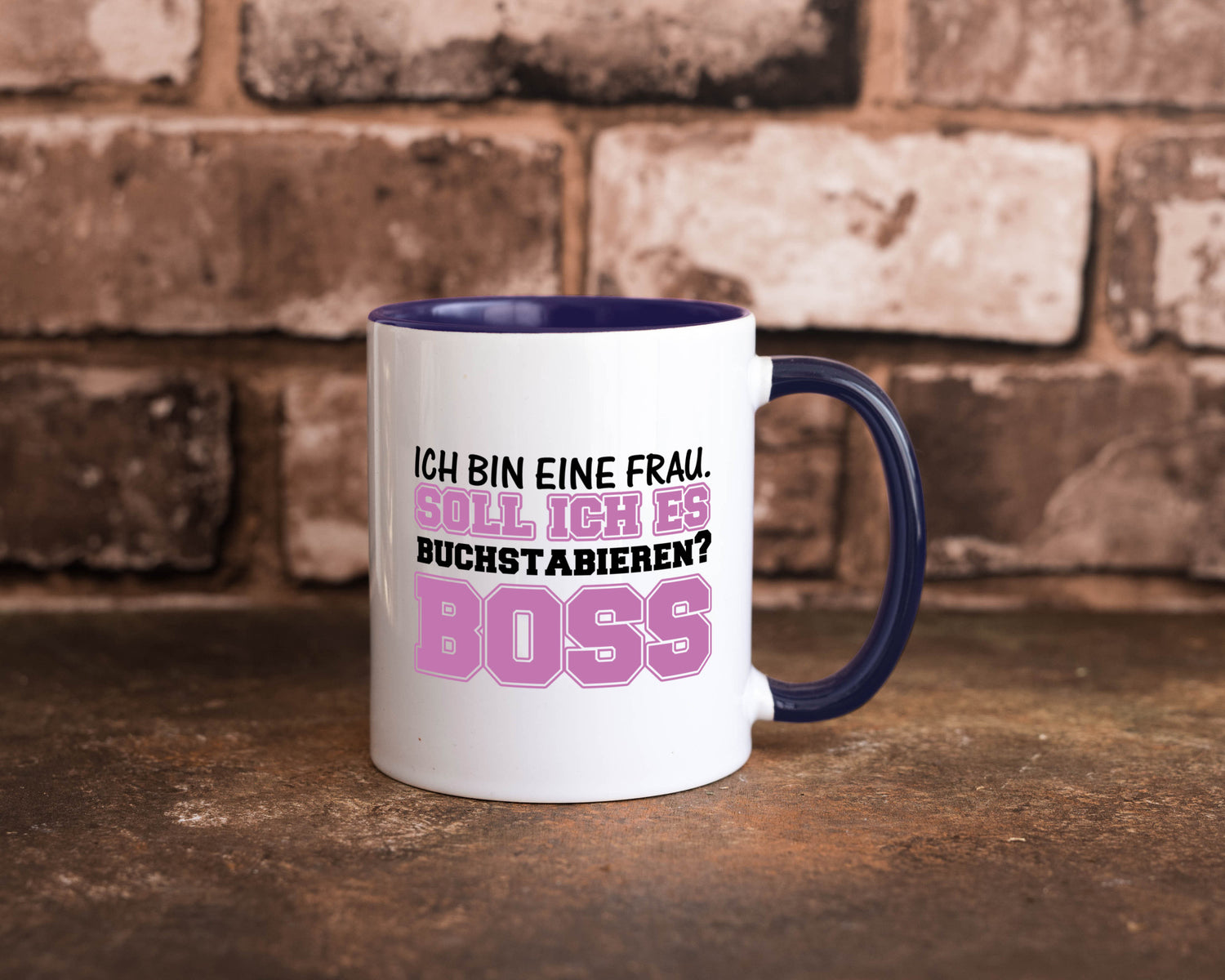 Ich bin der Boss Geschenk Humor Geschenkidee lustiger Spruch Tasse