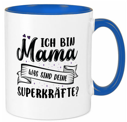 Superheldin Mama | Muttertag superkraft lustiger Spruch Geschenk Familie Tasse