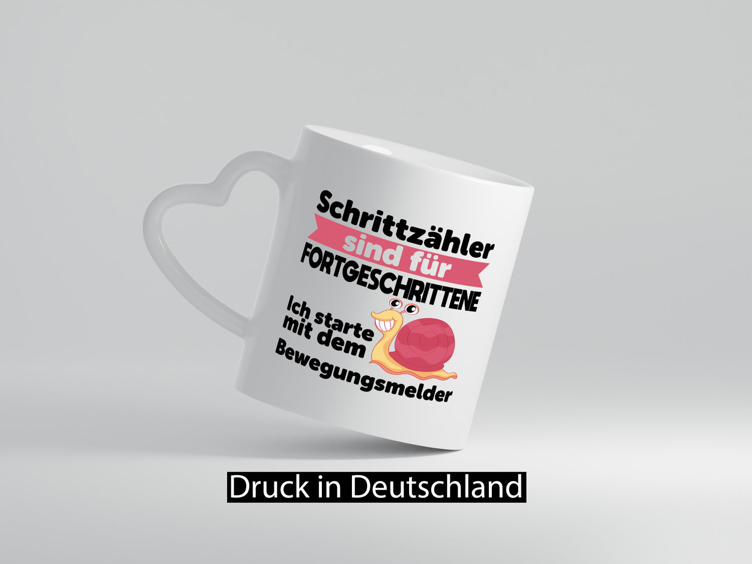 Schrittzähler Fortgeschrittene, Bewegungsmelder | Schnecke Geschenk Humor