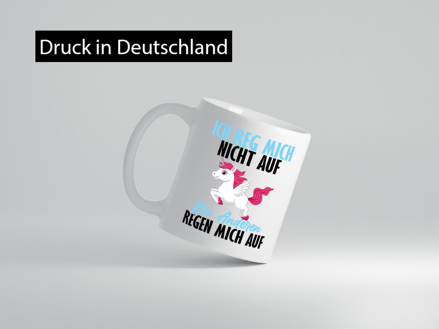 Ich reg mich nicht auf lustiger Spruch Geschenk Humor Geschenkidee Tasse