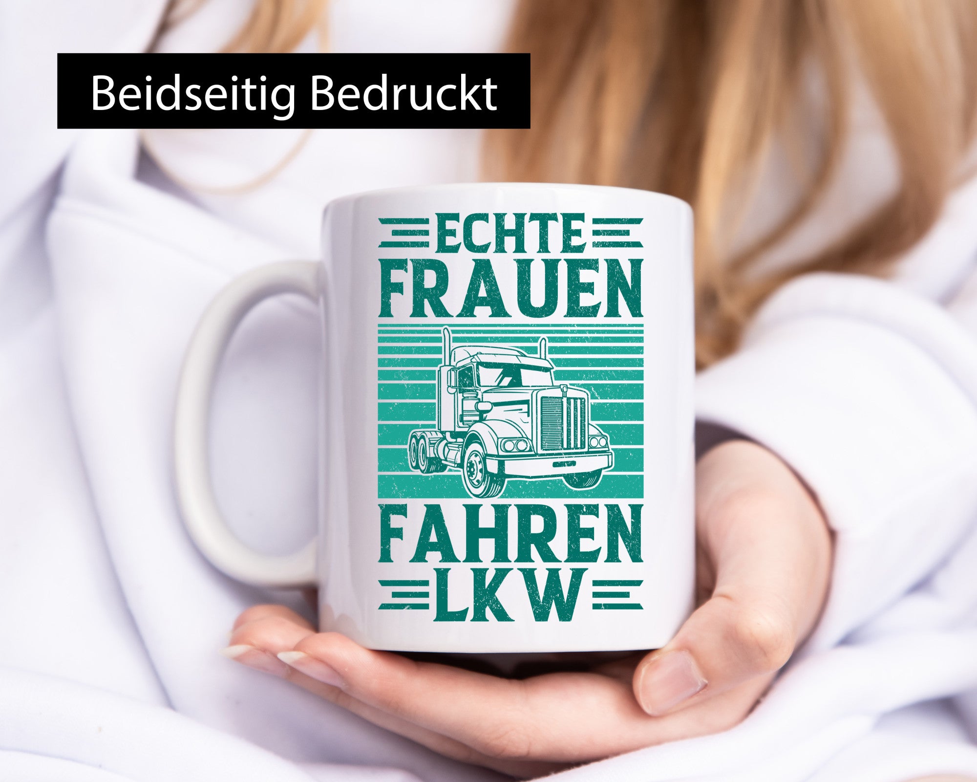 Echte Frauen fahren LKW | Truckerin LKW-Fahrerin Humor Geschenkidee Tasse