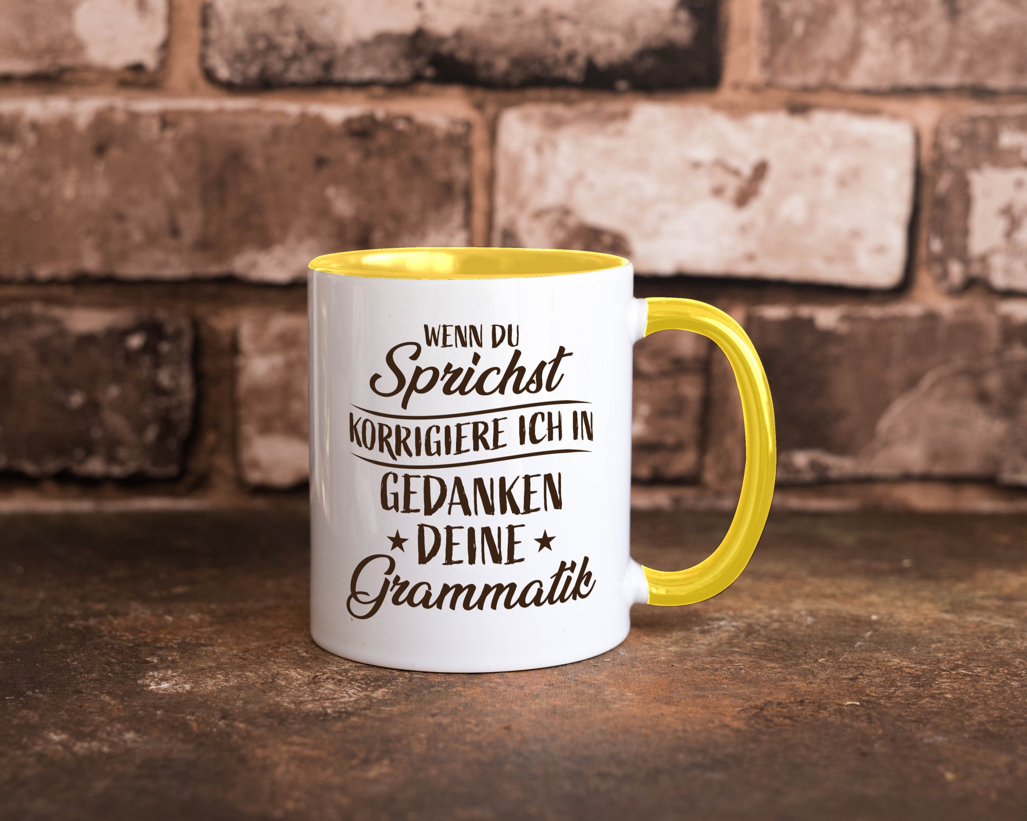 Grammatik korrigieren während du sprichst | Sterne lustig Humor Geschenkidee