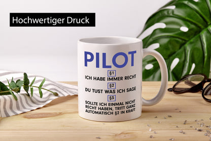 Ich habe immer Recht Pilot | Flugzeug Piloten v2 Geschenk Humor Geschenkidee