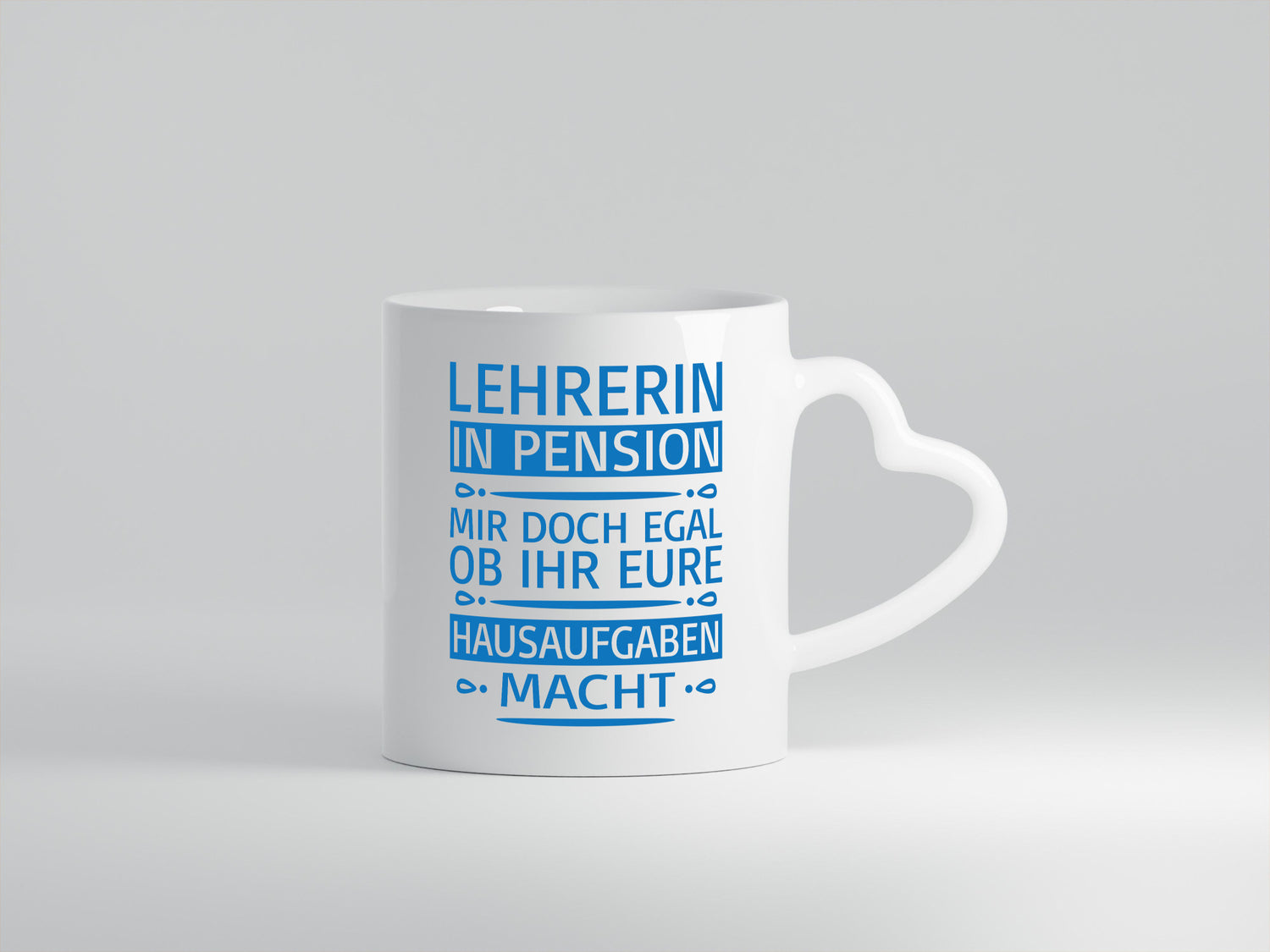 Lehrerin in Pension, Hausaufgaben egal lustig Ruhestand Jubiläum Geschenk Tasse