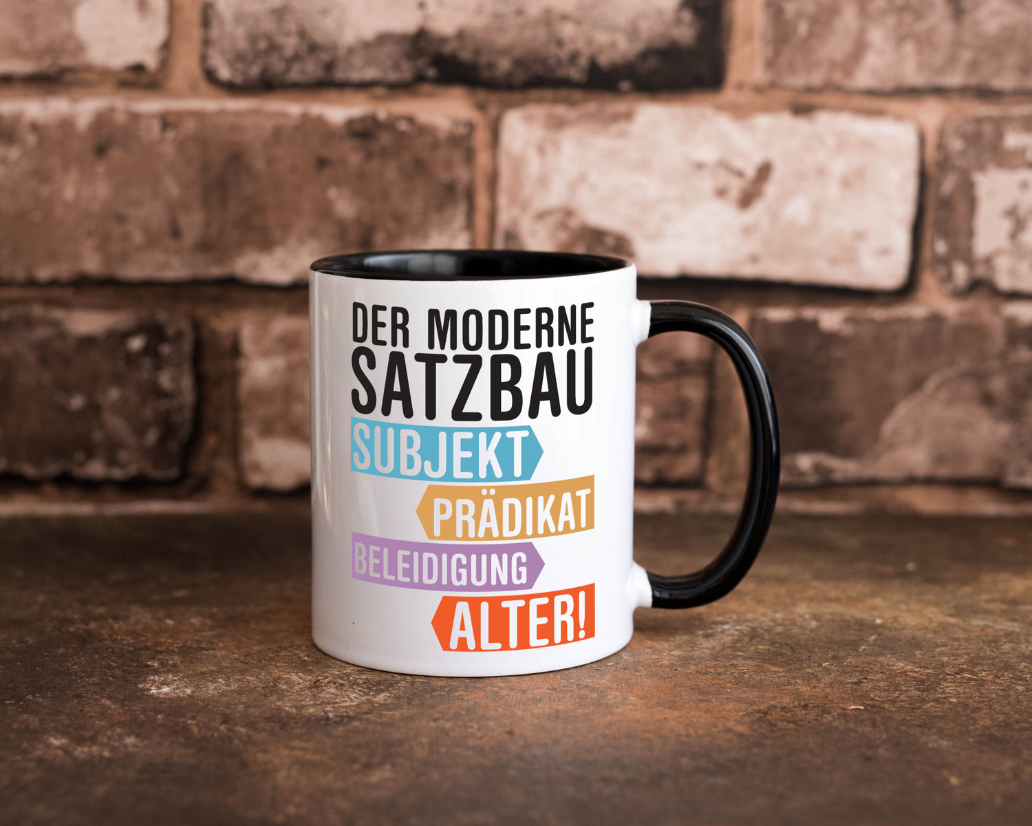 Moderner Satzbau | Lehrer Lehrerin Kollege lustig Arbeit Kollegen Büro Geschenk