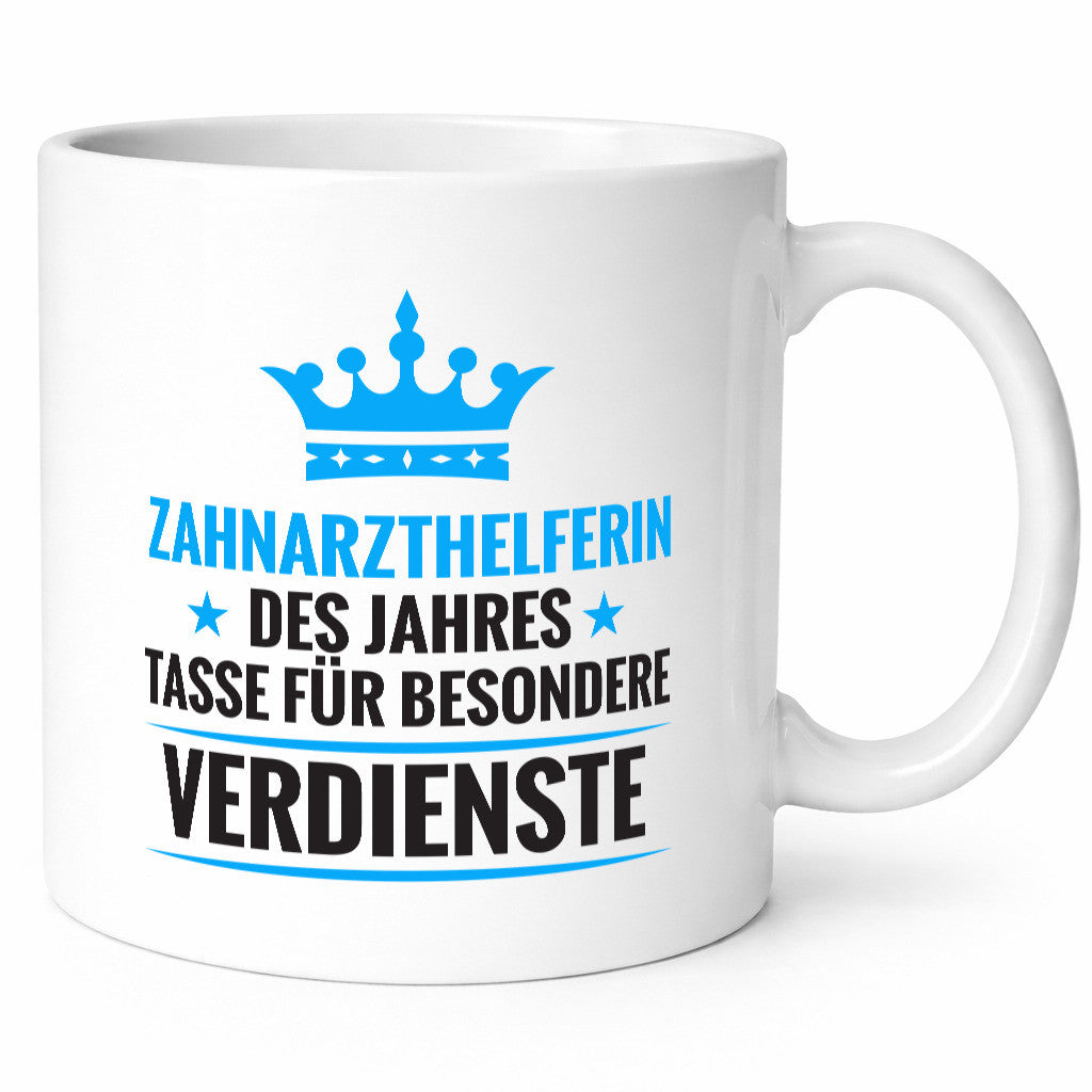 Besonderer Verdienst: Zahnarzthelferin | Zahnmedizin Humor Geschenkidee Tasse