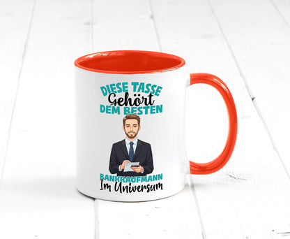 Im Universum: Bankkaufmann | Kaufmann Bank Kaufleute Geschenkidee Humor Tasse