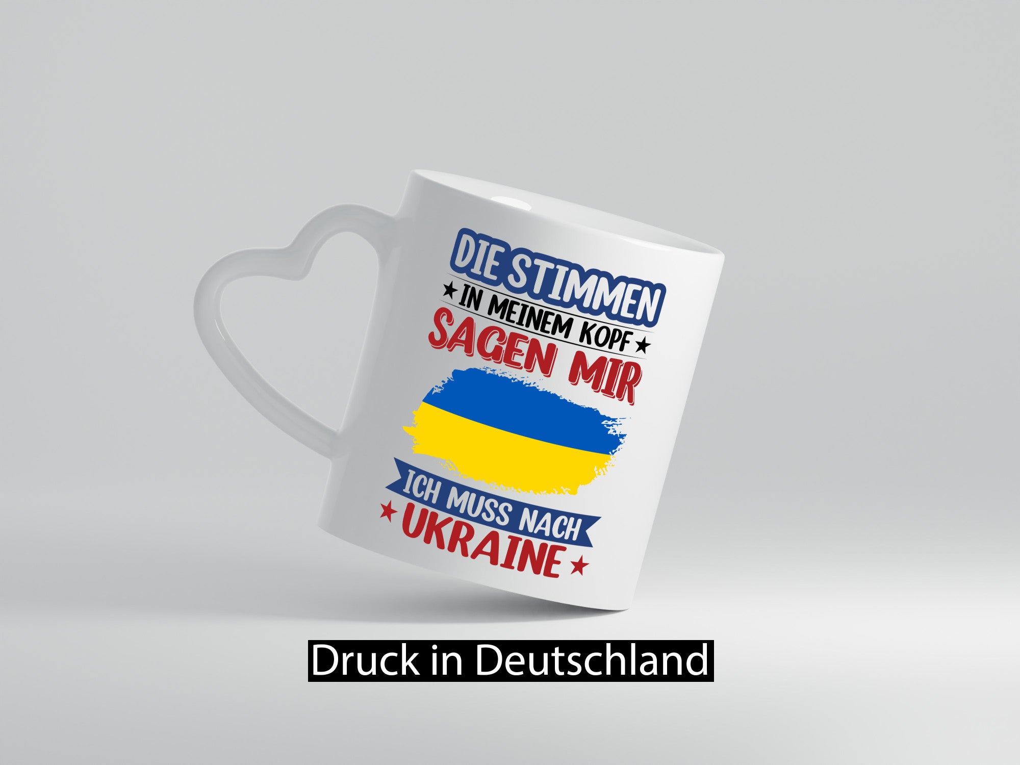 Ukraine | Urlaub Stimmen in meinem Kopf Traumland v2 Geschenkidee Humor Tasse