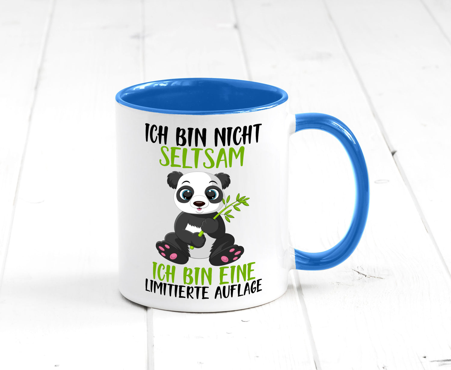 Ich bin nicht seltsam | süßer Pandabär lustiger Spruch Humor Geschenkidee Tasse