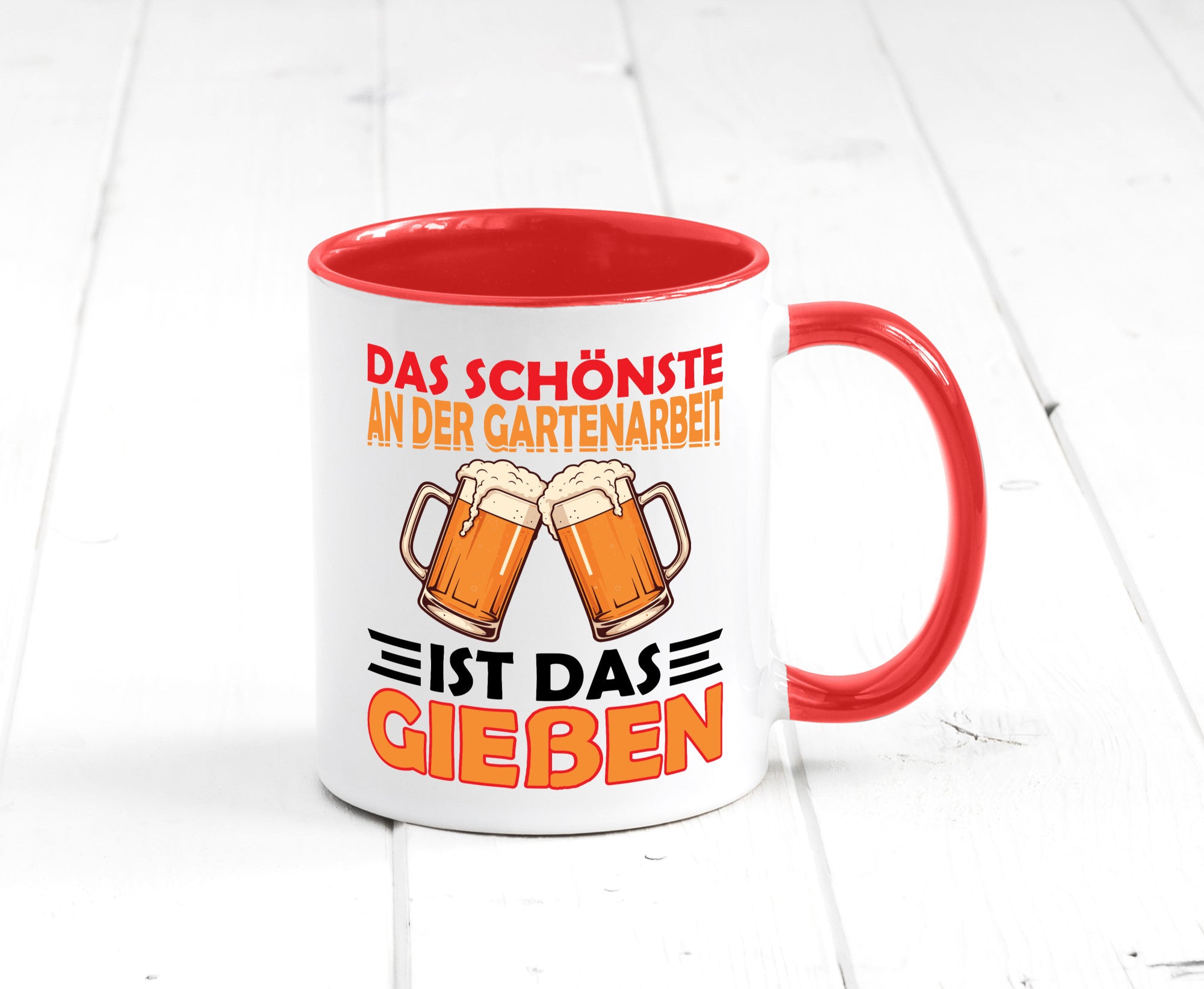 Das schönste an gartenarbeit ist Gießen | Biertrinker Geschenkidee Arbeit