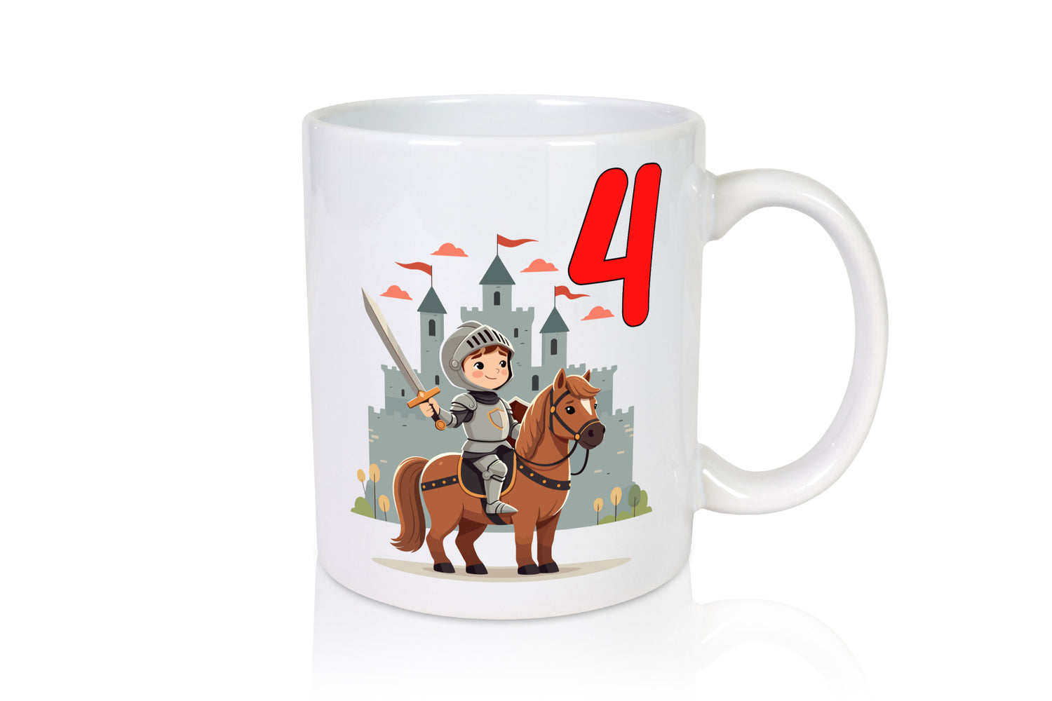 4. Geburtstag | 4 Jahre Ritter Junge Schloss Humor Geschenkidee Tasse