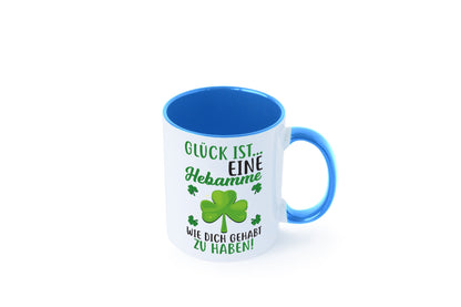 Hebamme Dankeschön | Dankes Tasse Kleeblätter Glück Humor Geschenkidee
