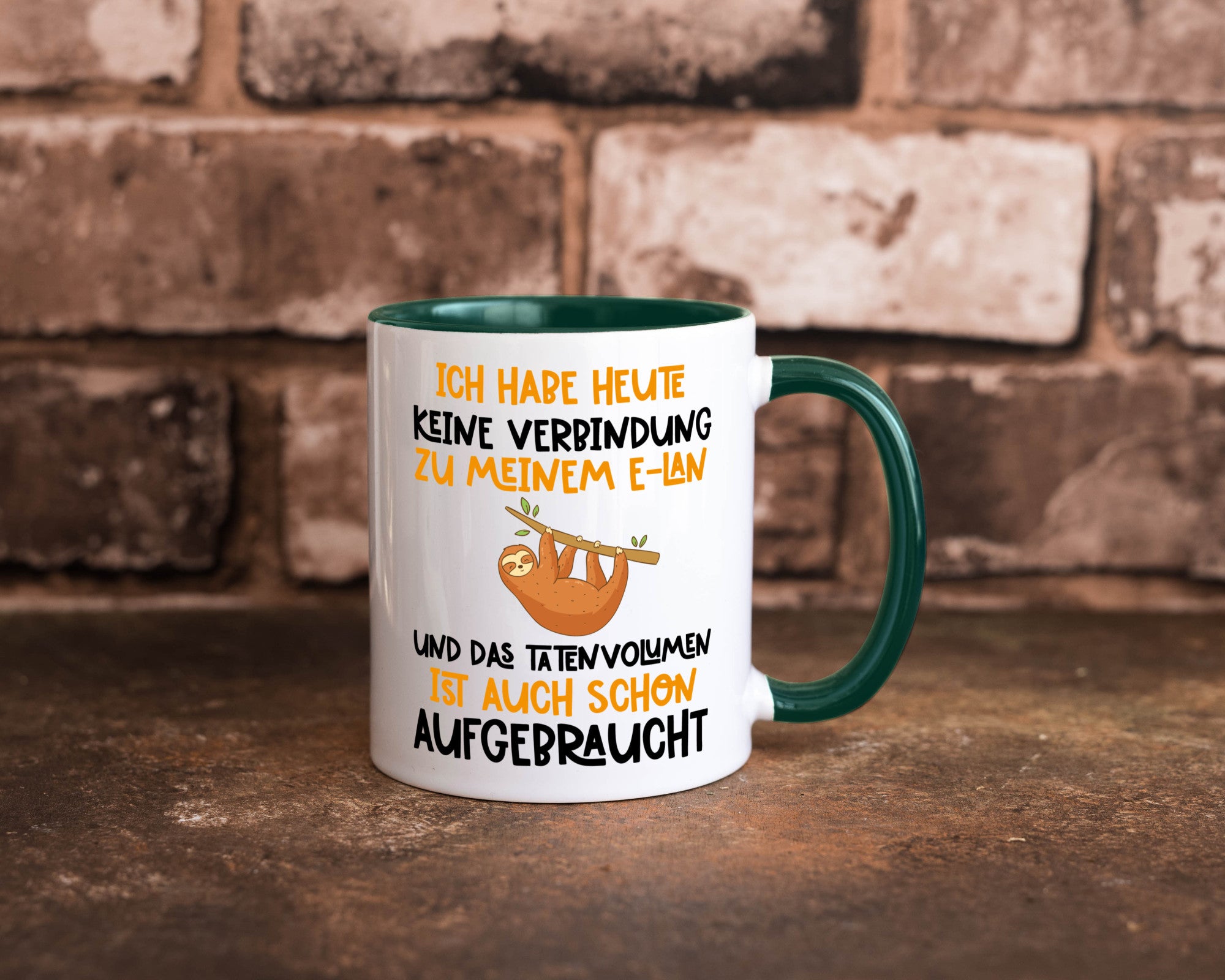 Tatenvolumen aufgebraucht | Spruch Humor Faultier Tierliebhaber Geschenkidee