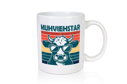 Muhviehstar | Kuh Landwirt mit Brille lustiger Spruch Geschenk Humor