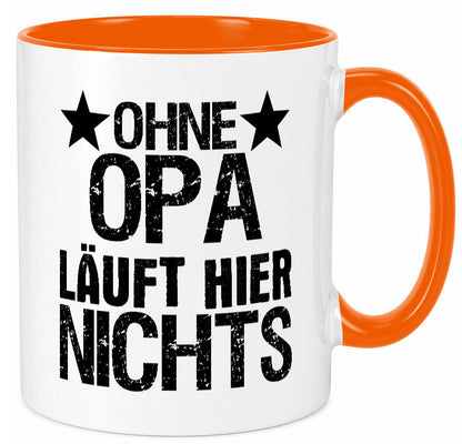 Ohne Opa läuft hier nichts | Sterne Geschenkidee Familie Humor Tasse