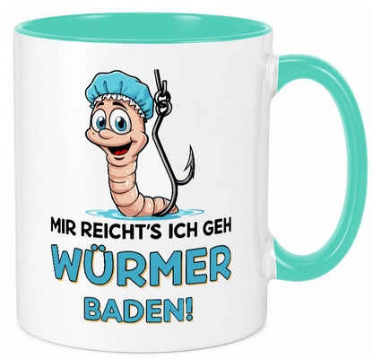 Mir reichts ich geh Würmer Baden | Angler Angeln Geschenk Humor Geschenkidee