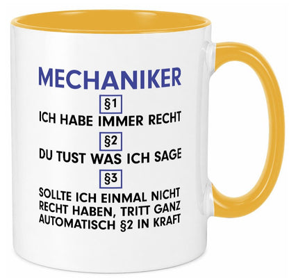 Ich habe immer Recht Mechaniker | KFZ Werkstatt Geschenk Humor Geschenkidee Tasse