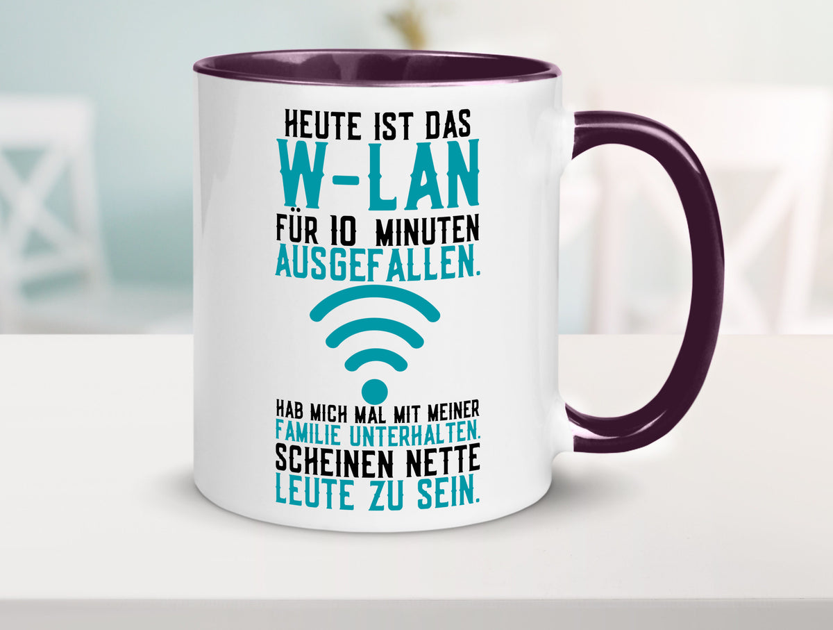 10 Minuten W-Lan Ausfall | Nerd Computer PC Gamer lustig Humor Geschenkidee Tasse