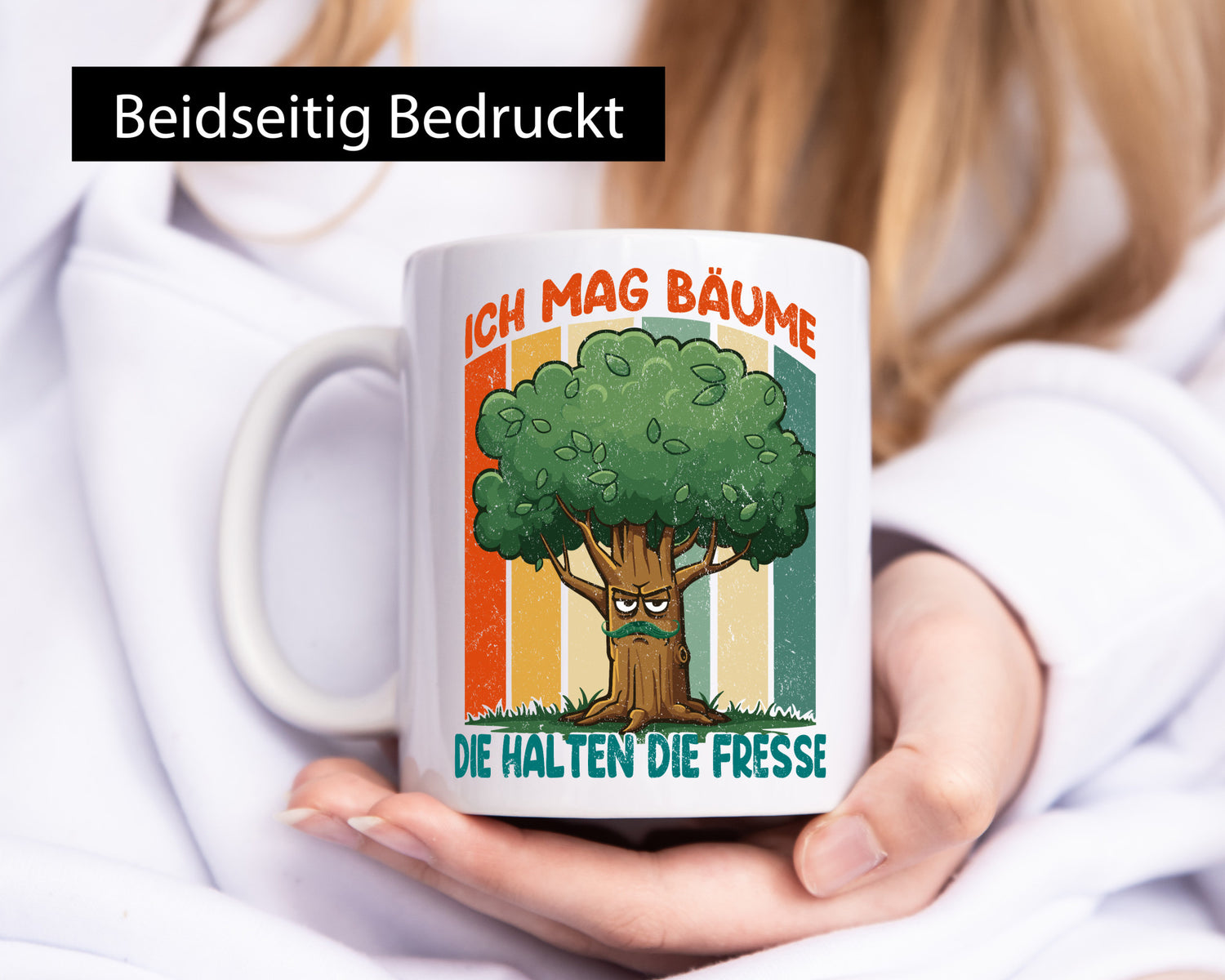 Ich mag Bäume die halten Fresse | v2 lustig Humor Geschenkidee Geschenk Tasse