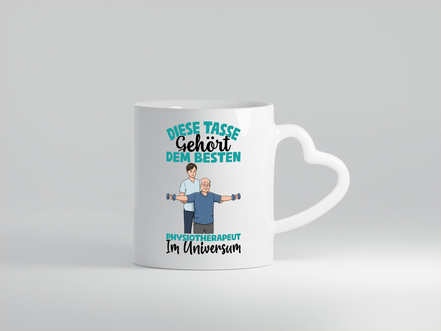 Im Universum: Physiotherapeut Geschenkidee Humor Tasse